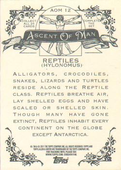 2011 Topps Allen & Ginter - Ascent of Man #AOM12 Reptiles (Hylonomus) Back