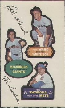 1968 Topps Action All-Star Stickers #NNO Pete Ward / Mike McCormick / Ron Swoboda Front