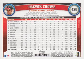 2011 Topps - Gold #430 Trevor Crowe Back