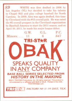 2011 TriStar Obak #89 Alex White Back