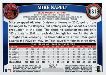 2011 Topps Update #US19 Mike Napoli Back