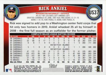 2011 Topps Update #US37 Rick Ankiel Back