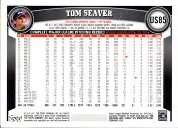 2011 Topps Update #US85 Tom Seaver Back