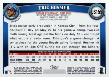 2011 Topps Update #US155 Eric Hosmer Back