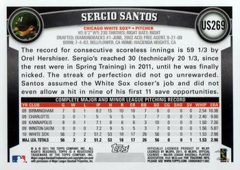 2011 Topps Update #US269 Sergio Santos Back