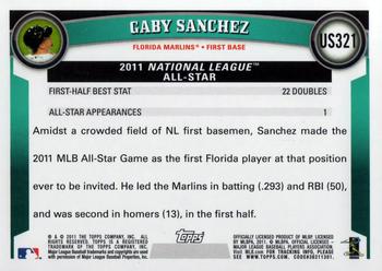 2011 Topps Update #US321 Gaby Sanchez Back