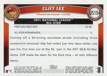 2011 Topps Update #US154 Cliff Lee Back