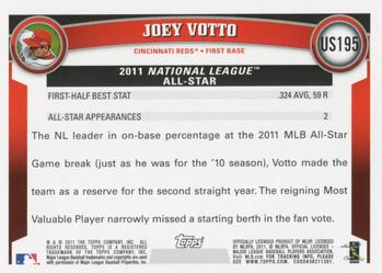 2011 Topps Update #US195 Joey Votto Back