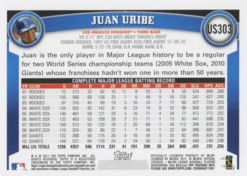 2011 Topps Update #US303 Juan Uribe Back