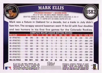 2011 Topps Update #US82 Mark Ellis Back