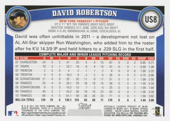 2011 Topps Update #US8 David Robertson Back