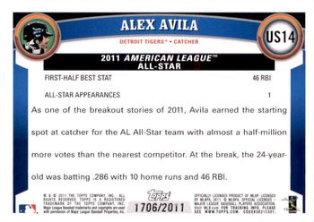 2011 Topps Update - Gold #US14 Alex Avila Back