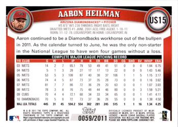 2011 Topps Update - Gold #US15 Aaron Heilman Back