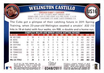 2011 Topps Update - Gold #US16 Welington Castillo Back
