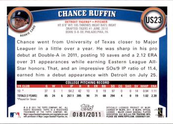 2011 Topps Update - Gold #US23 Chance Ruffin Back