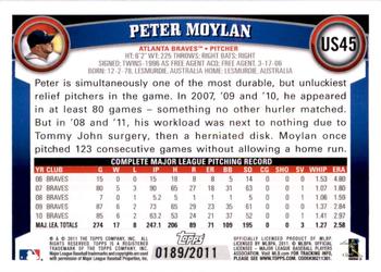 2011 Topps Update - Gold #US45 Peter Moylan Back