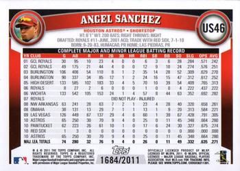 2011 Topps Update - Gold #US46 Angel Sanchez Back