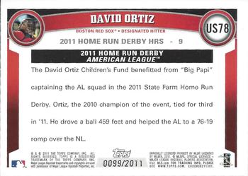 2011 Topps Update - Gold #US78 David Ortiz Back