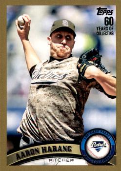 2011 Topps Update - Gold #US81 Aaron Harang Front