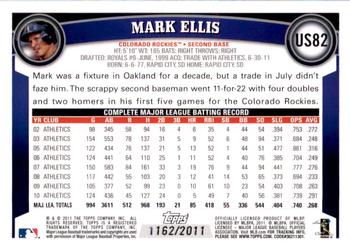 2011 Topps Update - Gold #US82 Mark Ellis Back