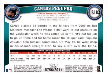 2011 Topps Update - Gold #US183 Carlos Peguero Back