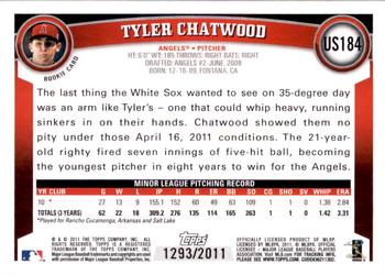 2011 Topps Update - Gold #US184 Tyler Chatwood Back