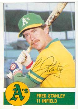 1982 Granny Goose Oakland Athletics Facsimile Signatures #NNO Fred Stanley Front