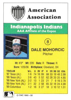 1990 CMC #58 Dale Mohorcic Back
