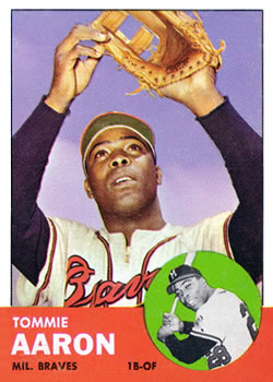 1963 Topps #46 Tommie Aaron Front