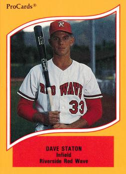 1990 ProCards A and AA #148 Dave Staton Front