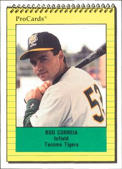 1991 ProCards #2312 Rod Correia Front