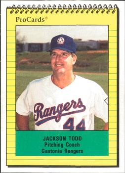 1991 ProCards #2706 Jackson Todd Front