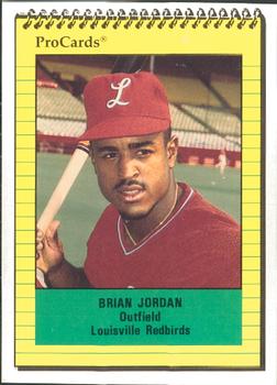 1991 ProCards #2927 Brian Jordan Front