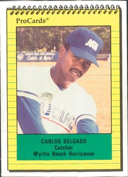 1991 ProCards #2946 Carlos Delgado Front
