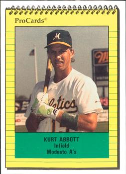 1991 ProCards #3092 Kurt Abbott Front