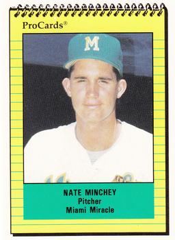 1991 ProCards #406 Nate Minchey Front
