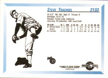 1993 Fleer ProCards #2133 Steve Trachsel Back