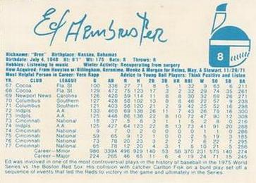 1978 Indianapolis Indians #8 Ed Armbrister Back