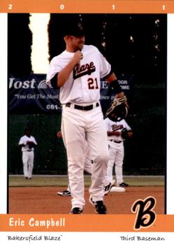 2011 Grandstand Bakersfield Blaze #NNO Eric Campbell Front