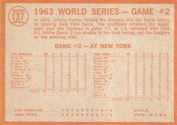 1964 Topps #137 World Series Game #2 - Davis Sparks Rally Back