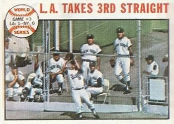 1964 Topps #138 World Series Game #3 - L.A. Takes 3rd Straight Front