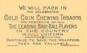 1887 Buchner Gold Coin (N284) #NNO Charley Bassett Back