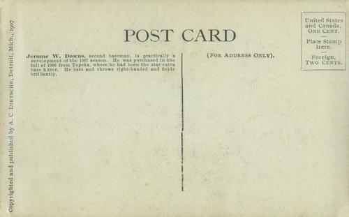 1907-09 A.C. Dietsche Postcards (PC765) #NNO Red Downs Back