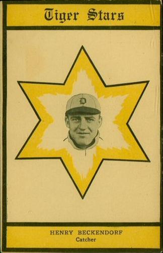 1909-10 Topping and Company Detroit Tigers (PC773-1) #NNO Henry Beckendorf Front