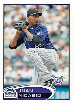 2012 Topps Opening Day #155 Juan Nicasio Front