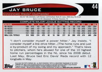 2012 Topps Opening Day #44 Jay Bruce Back
