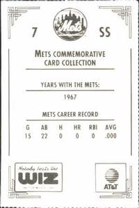 1991 The Wiz New York Mets #7 Sandy Alomar Back