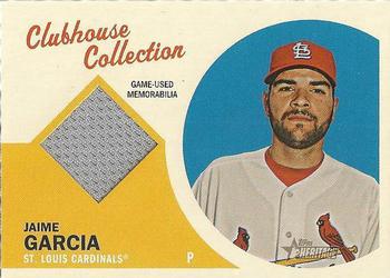 2012 Topps Heritage - Clubhouse Collection Relics #CCR-JG Jaime Garcia Front