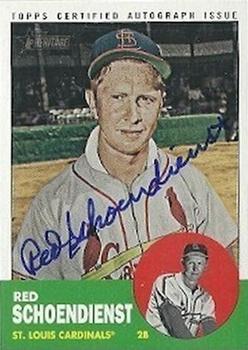 2012 Topps Heritage - Real One Autographs #ROA-RS Red Schoendienst Front