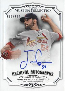 2012 Topps Museum Collection - Archival Autographs #AA-JG Jaime Garcia Front